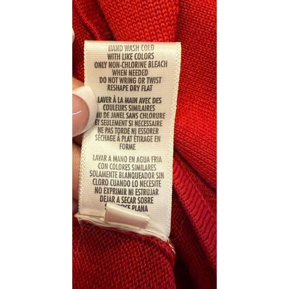 Casual Corner Ballerina Wrap Sweater Red Sz. PS Substantial Holidays - Picture 10 of 10